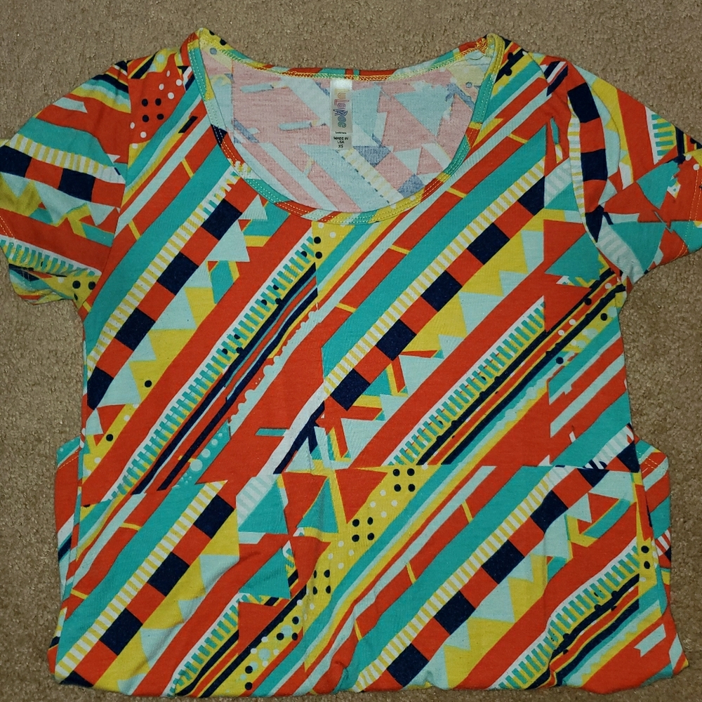 Multicolored LuLaRoe Classic T